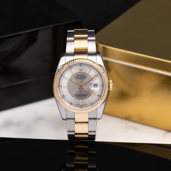 Pre Owned Rolex DateJust 36 116223 Full Set 2010 Lepage