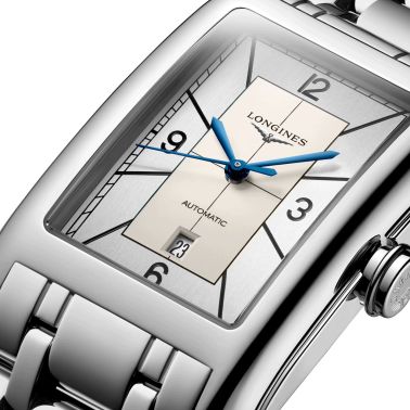 Longines DolceVita automatic watch silver dial steel bracelet 27,70 x 43,80 mm