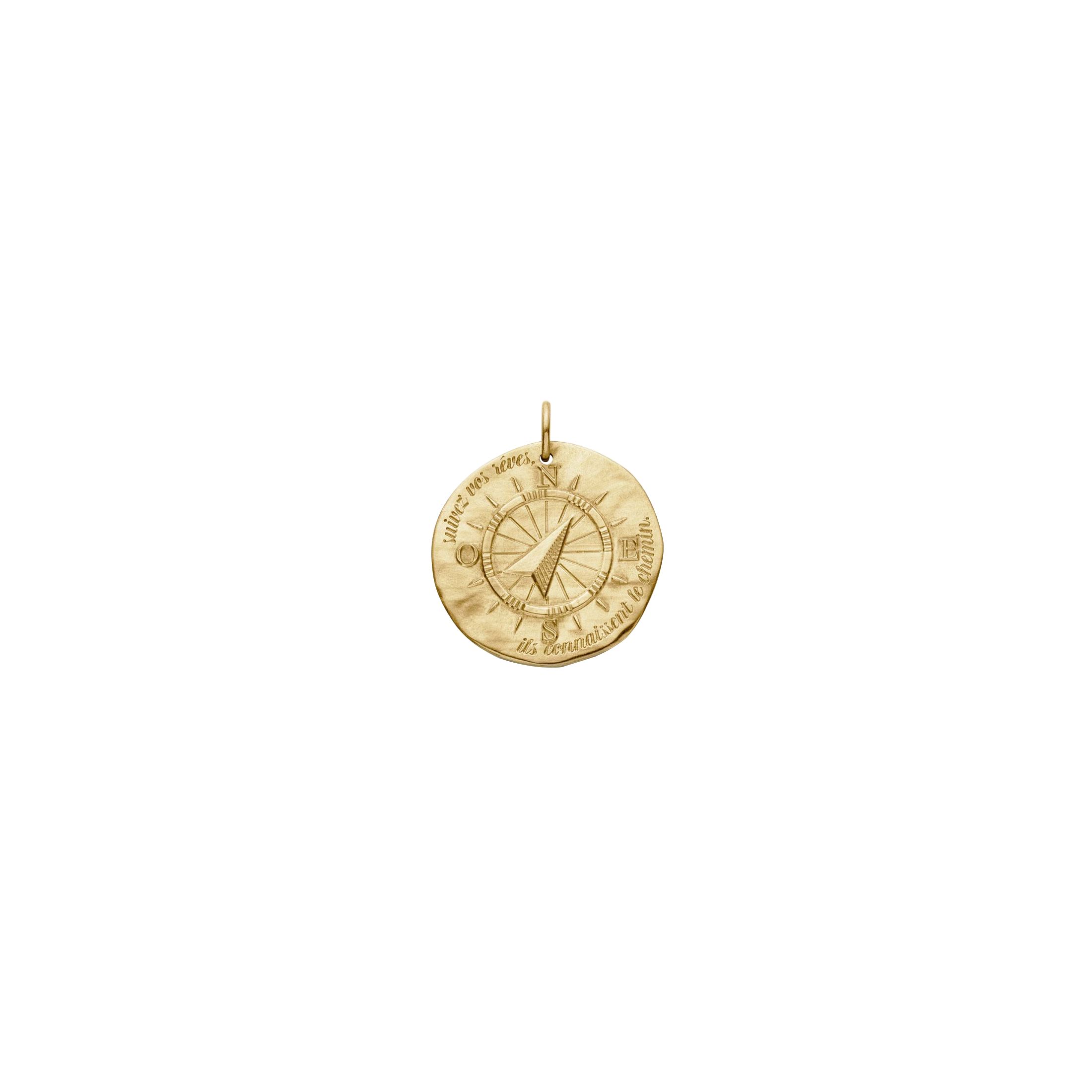 Arthus Bertrand La Boussole large model medal in yellow gold