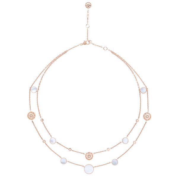 Dior Rose des Vents double-row necklace in rose gold mother Dior Rose des Vents double-row necklace in rose gold mother