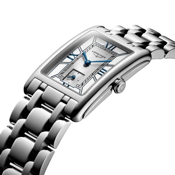 Montre Longines DolceVita quartz cadran blanc bracelet acier 23,30 x 37 mm L5.512.4.75.6