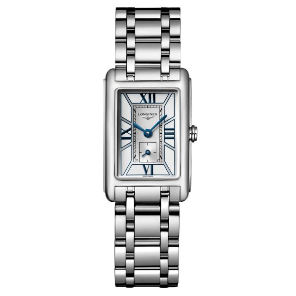 Montre Longines DolceVita quartz cadran blanc bracelet acier 20,80 x 32 mm L5.255.4.75.6