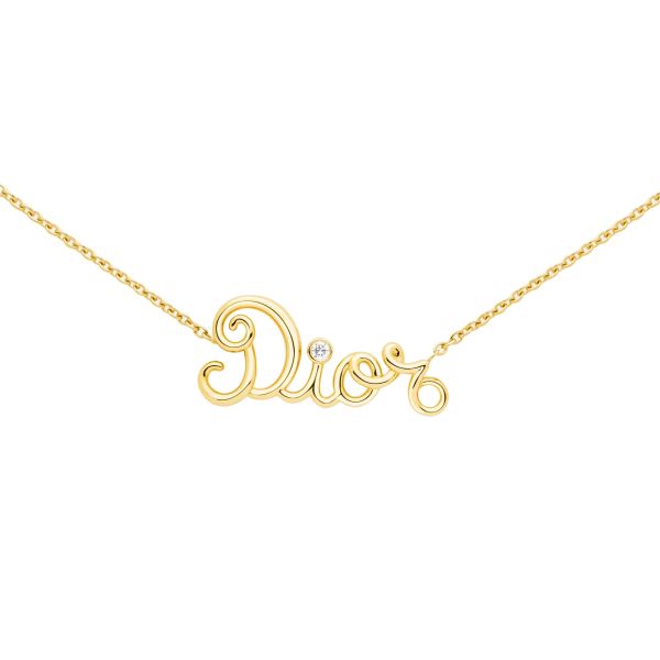 Dior Dioramour necklace in yellow gold and diamond