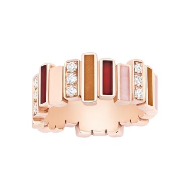Bague Dior GEM en or rose, pierres ornementales et diamants JGEM94022
