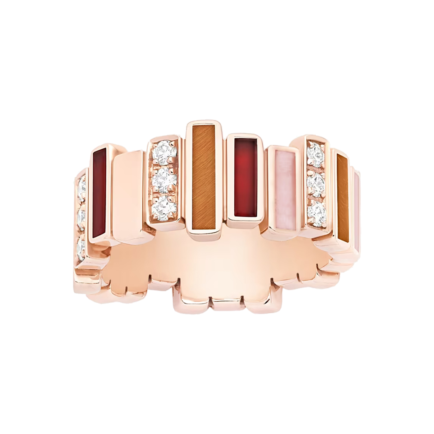 Dior GEM ring in rose gold ornamental stones diamonds LEPAGE