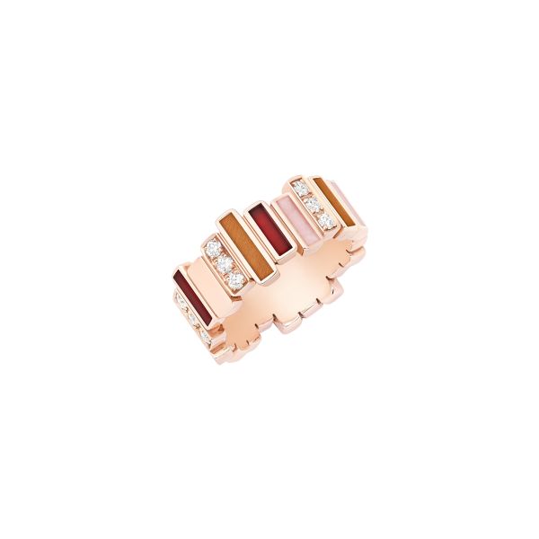 Dior GEM ring in rose gold, ornamental stones and diamonds
