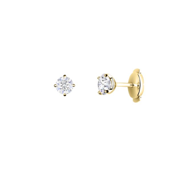 Boucles d'oreilles Evidence en or jaune diamants