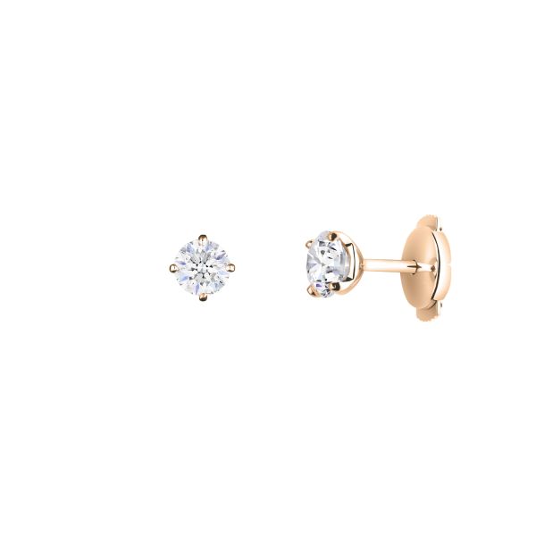 Boucles d'oreilles Lepage Evidence en or rose et diamants 2000