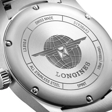 Longines Spirit automatic watch silver dial steel bracelet 40 mm