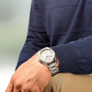 Longines Spirit automatic watch silver dial steel bracelet 40 mm