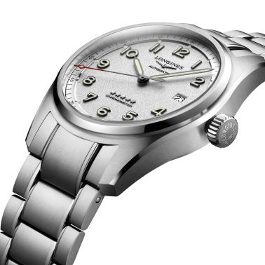 Longines Spirit automatic watch silver dial steel bracelet 40 mm
