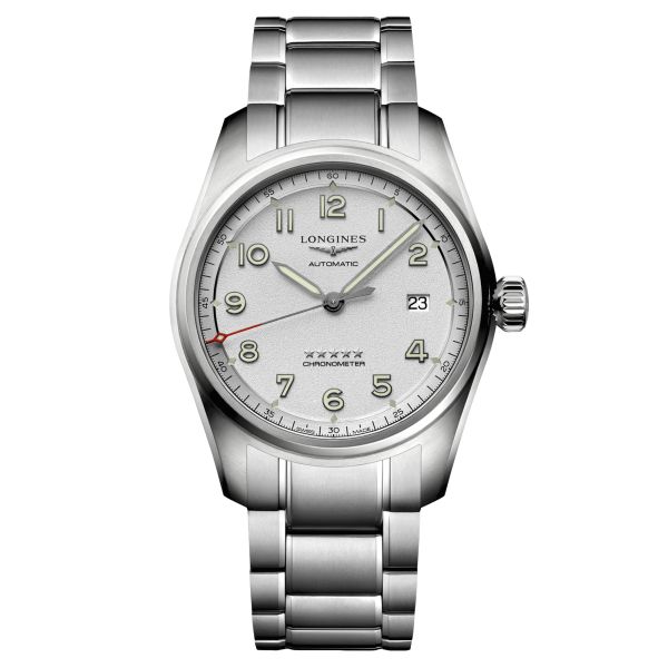 Montre Longines Spirit automatique cadran argenté bracelet acier 40 mm L3.810.4.73.6