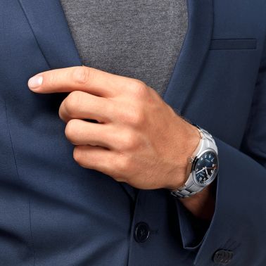 Longines Spirit automatic watch blue dial steel bracelet 40 mm