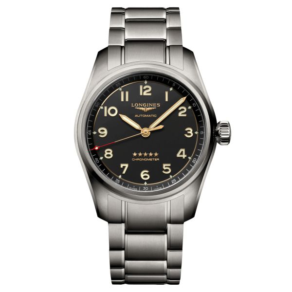 Montre Longines Spirit automatique cadran anthracite bracelet titane 40 mm L3.810.1.53.6