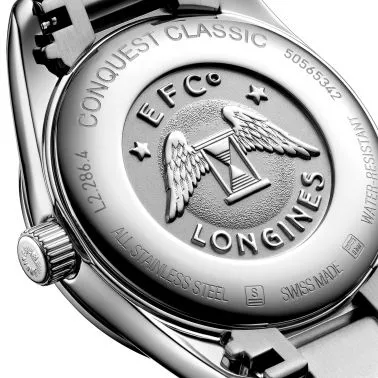 Montre Longines Conquest Classic quartz cadran bleu bracelet acier 29,5 mm L2.286.4.92.6