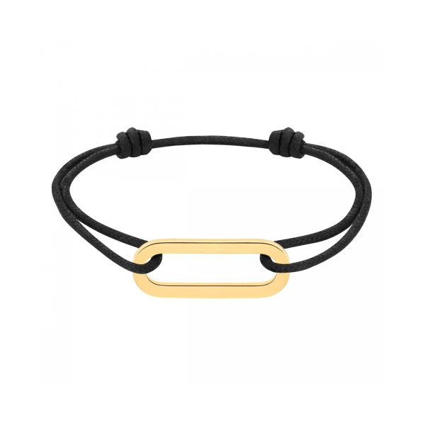 dinh van Maillon L bracelet on cord in yellow gold