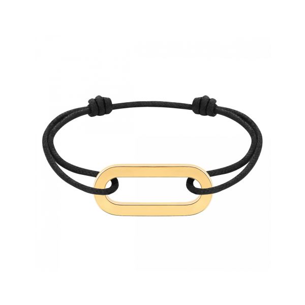 dinh van Maillon XL bracelet on cord in yellow gold