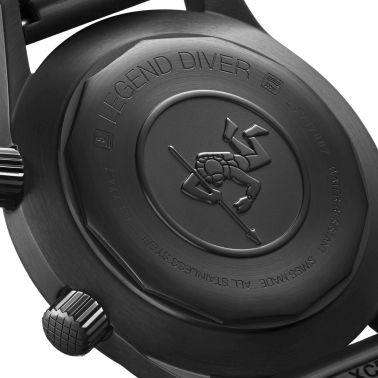 Montre Longines Legend Diver automatique acier PVD noir bracelet caoutchouc 42 mm