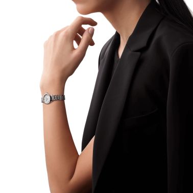 Montre Longines Elegant Collection automatique cadran blanc bracelet acier 25,5 mm