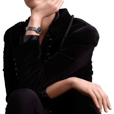 Montre Longines Elegant Collection automatique cadran bleu index diamants bracelet acier 25,5 mm L4.309.4.97.6