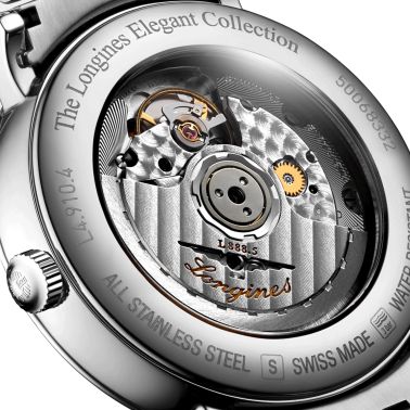 Montre Longines Elegant Collection automatique index diamants bracelet acier 39 mm L4.910.4.97.6