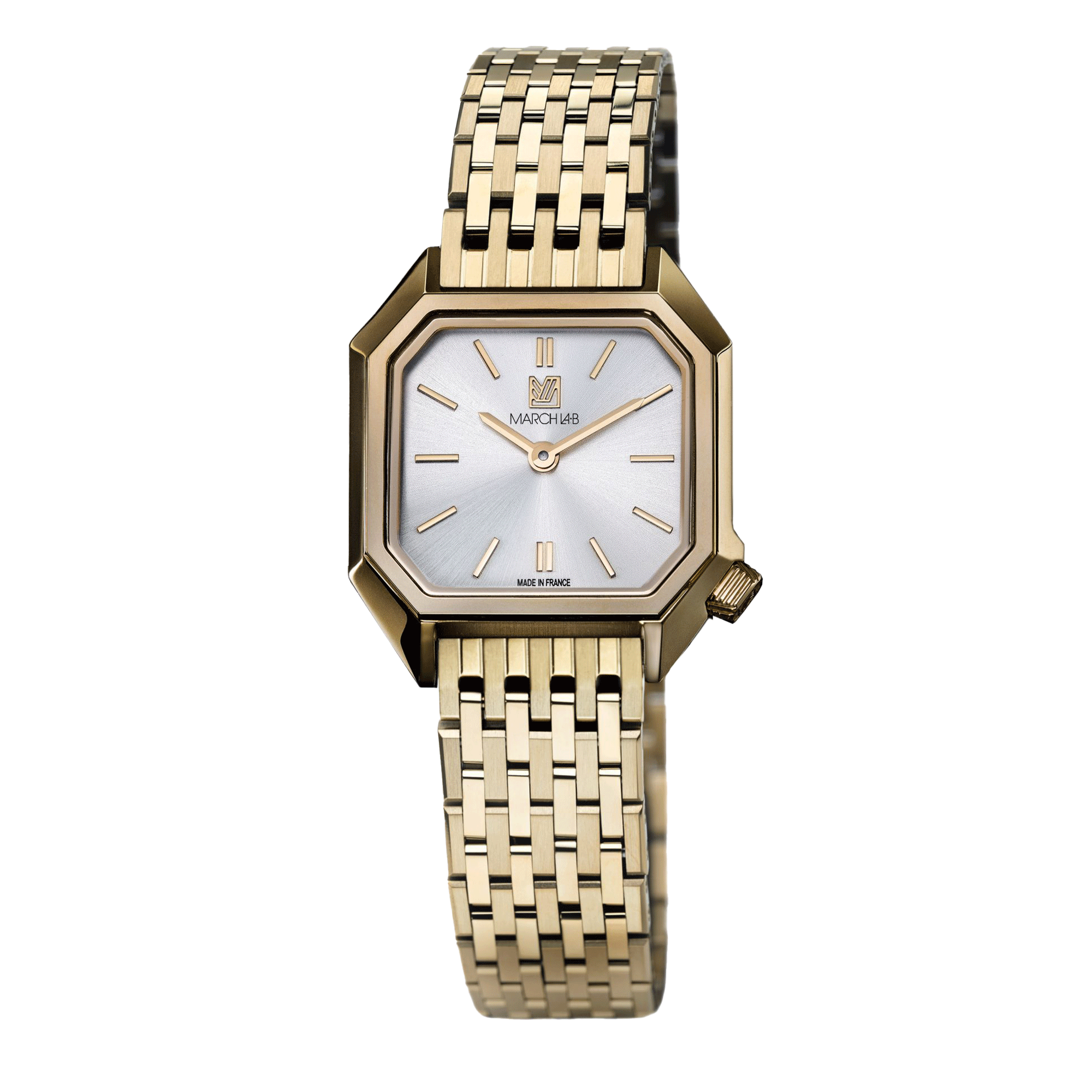 March LA.B Lady Mansart Electrique Continental quartz steel bracelet 9 links