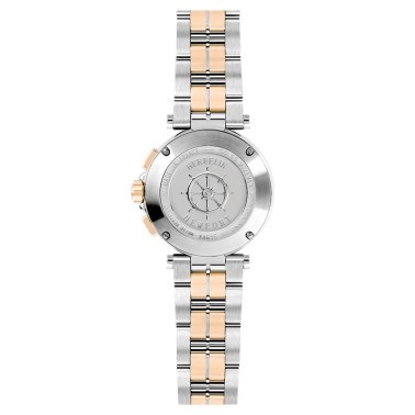 Montre Michel Herbelin Newport quartz chronographe cadran argent bracelet acier bicolore 34 mm