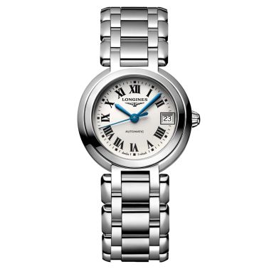 Montre Longines Primaluna automatique cadran blanc chiffres romains 26,5 mm