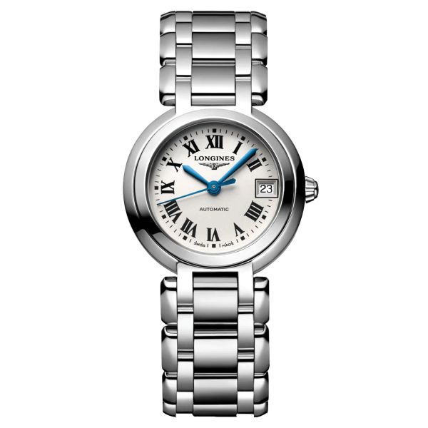 Montre Longines Primaluna automatique cadran blanc chiffres romains 26,5 mm