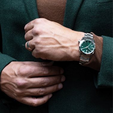 Montre March LA.B AM69 Electric Forest bracelet acier 36 mm