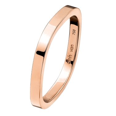 Alliance dinh van carrée 2 mm en or rose 236305
