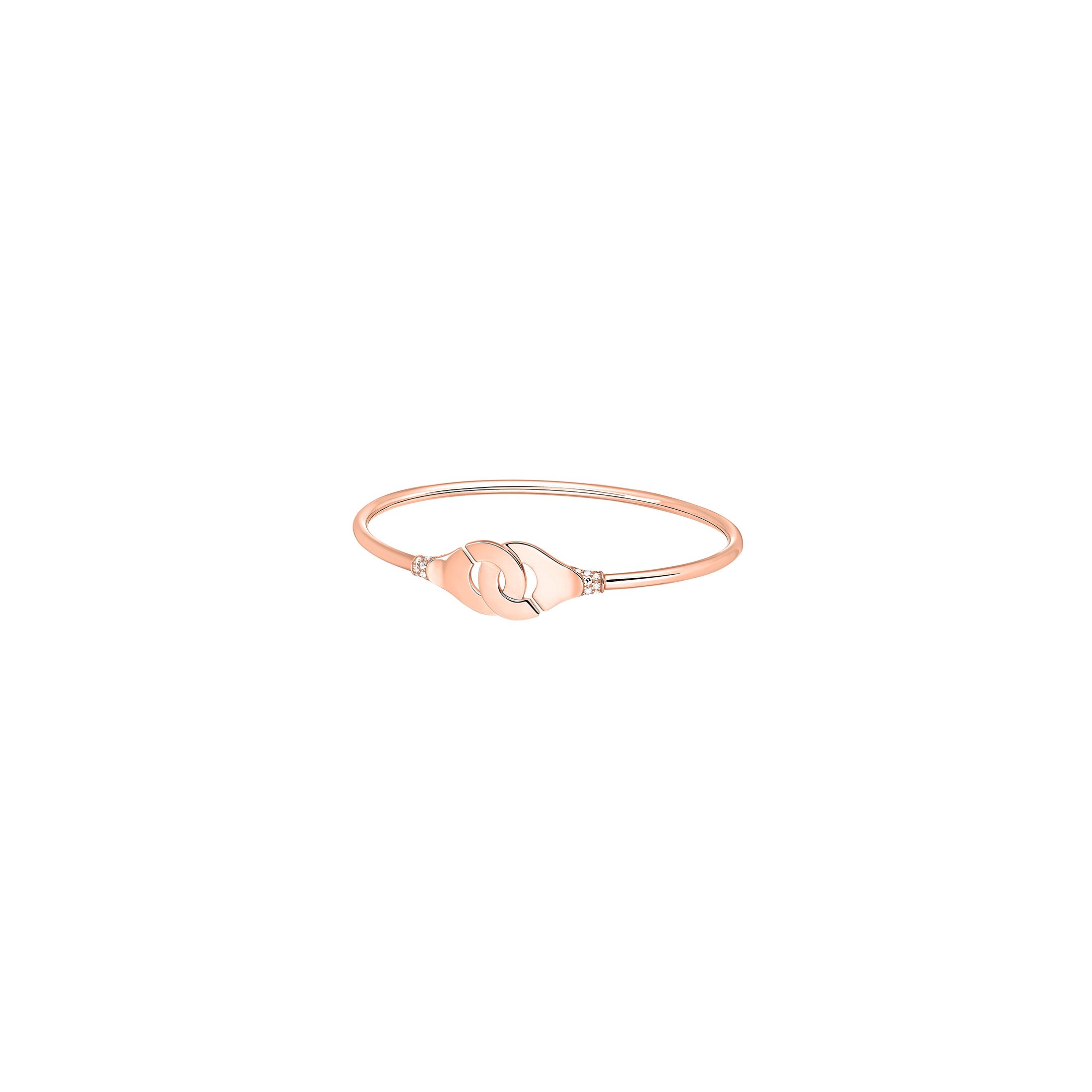 Menottes dinh van R12 bracelet in rose gold and diamonds LEPAGE