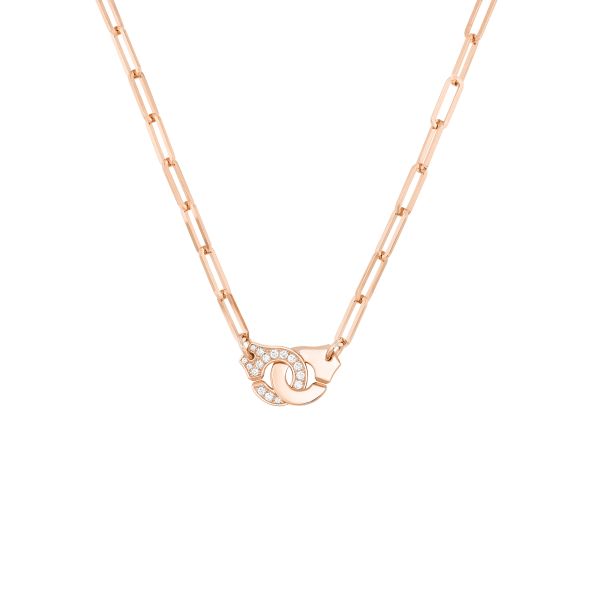 Menottes dinh van R12 necklace in rose gold and diamonds