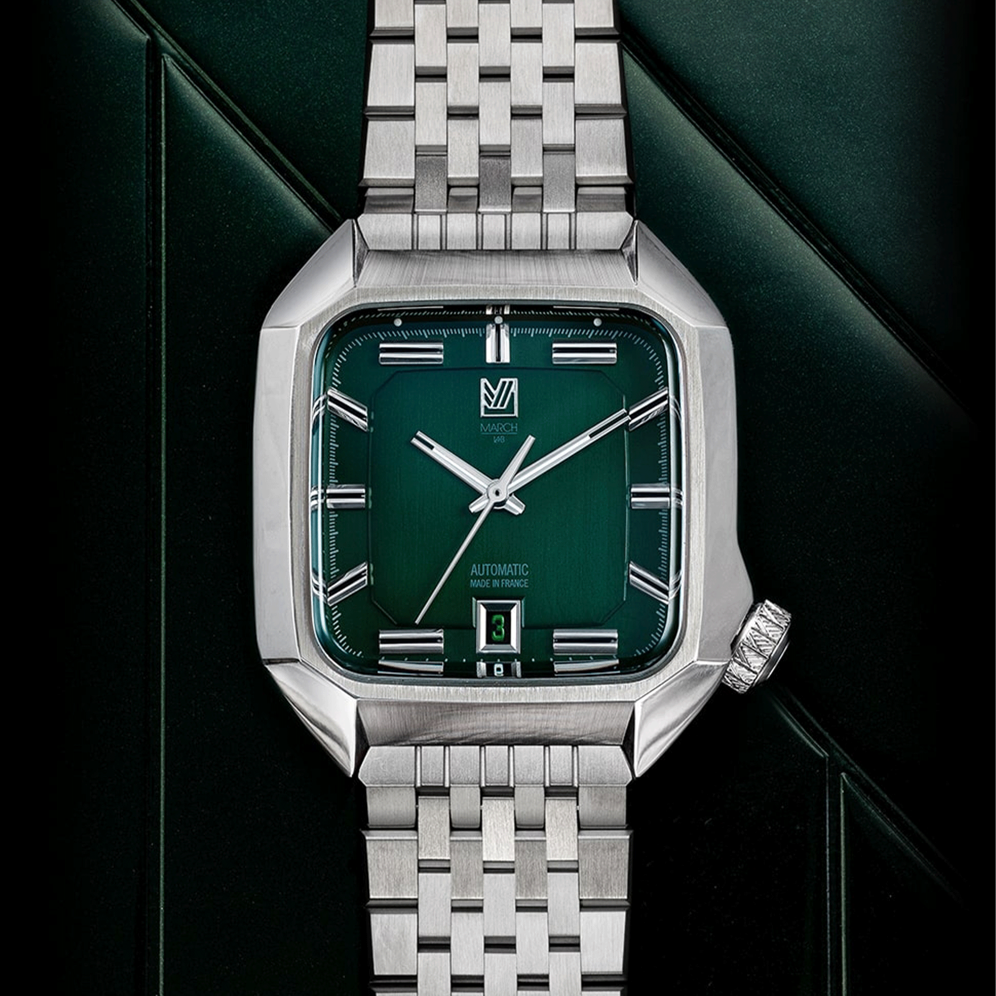 Montre March LA.B AM2 Automatique Grall bracelet acier 39 mm