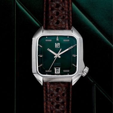 March LA.B AM2 Automatic Grall brown perforated buffalo leather strap 36 mm