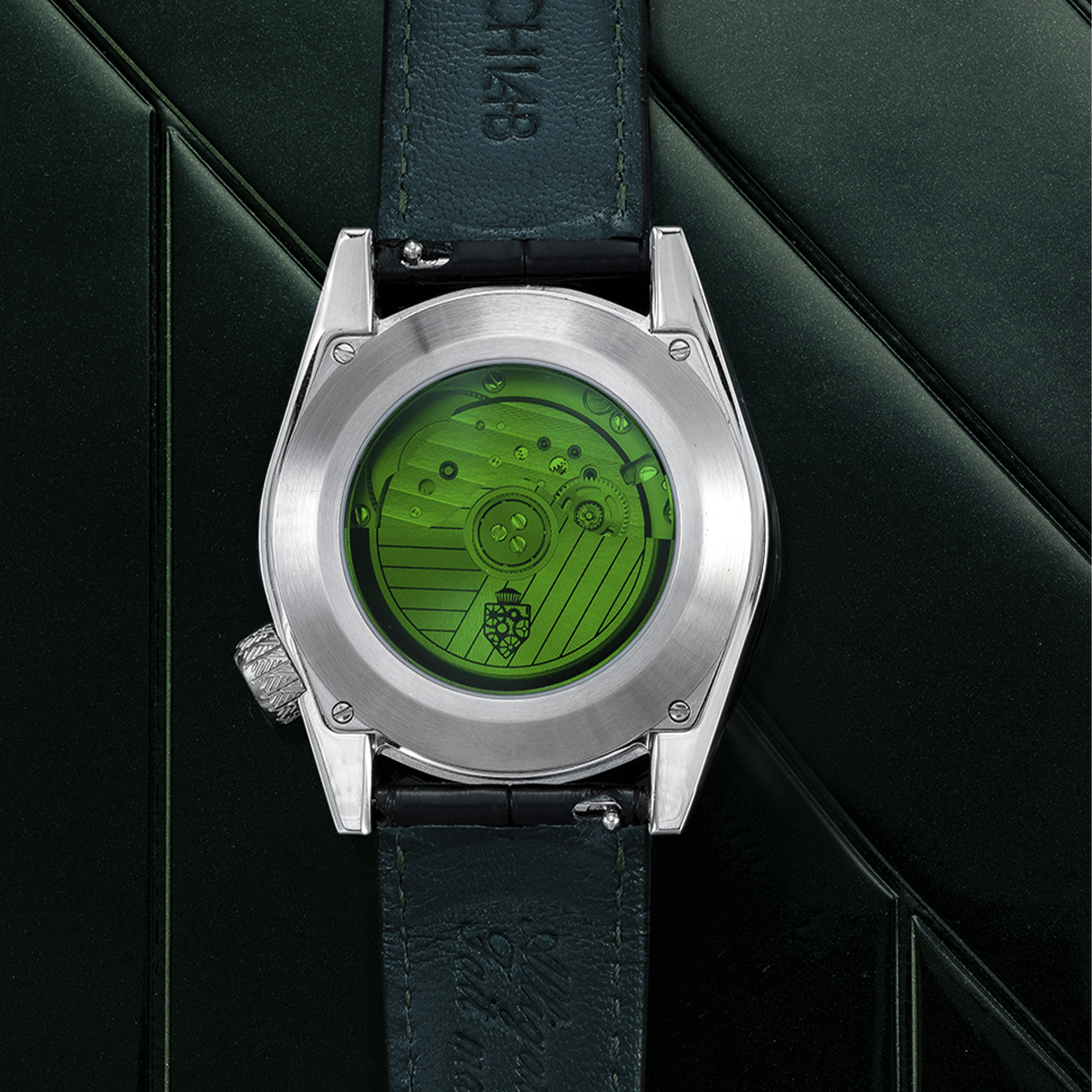 Montre March LA.B AM89 Automatique Ocean bracelet cuir bison perforé 38 mm