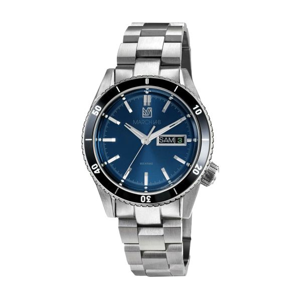 Montre March LA.B Bonzer Electrique Ocean bracelet acier 41 mm