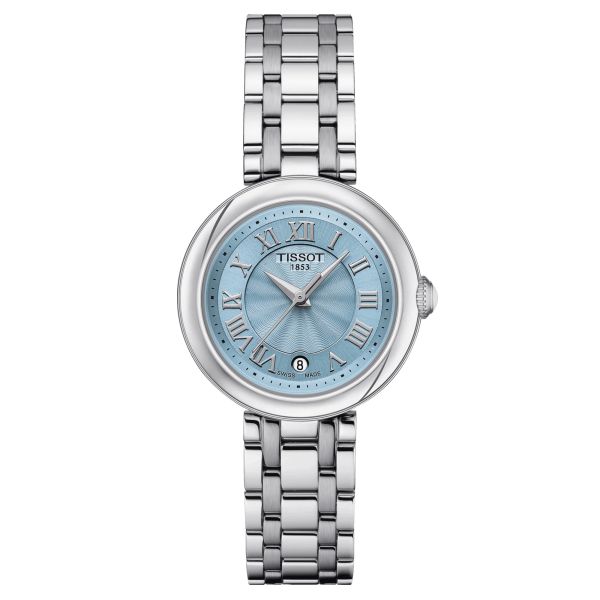 Montre Tissot Bellissima Small Lady quartz cadran bleu bracelet acier 26 mm T126.010.11.133.00