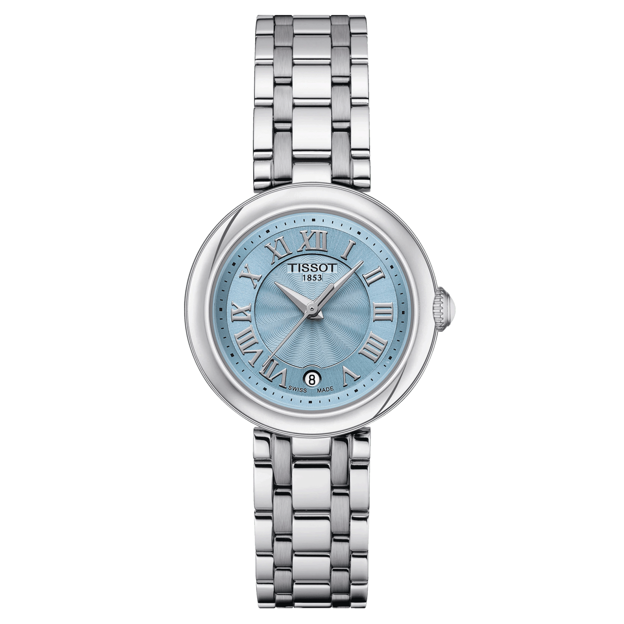 Montre Tissot Bellissima Small Lady quartz cadran bleu bracelet acier 26 mm T126.010.11.133.00