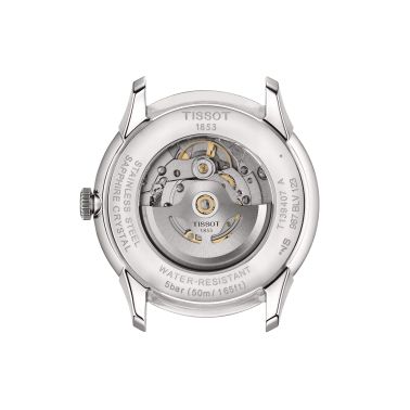 Montre Tissot T-Classic Chemin des Tourelles Powermatic 80 cadran vert bracelet acier 42 mm T139.407.11.091.00