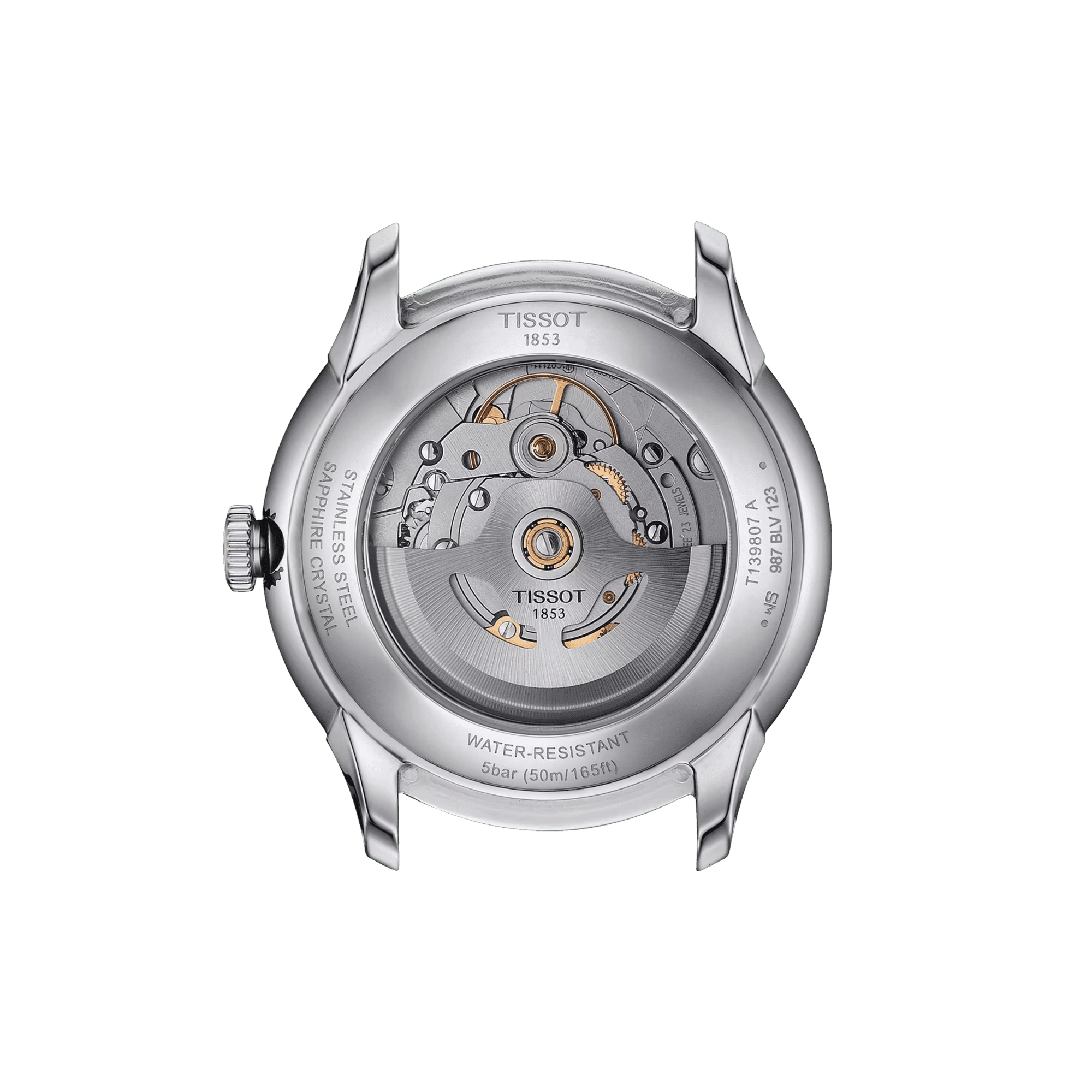 Montre Tissot T-Classic Chemin des Tourelles Powermatic 80 cadran bleu bracelet cuir brun 39 mm T139.807.16.041.00