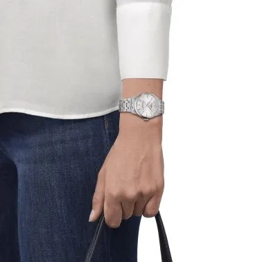 Montre Tissot T-Classic Chemin des Tourelles Powermatic 80 cadran argent bracelet acier 34 mm T139.207.11.031.00