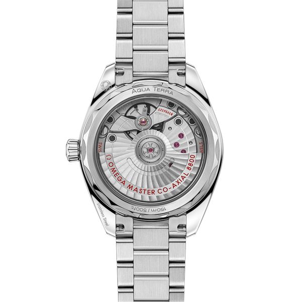 Montre Omega Seamaster Aqua Terra 150m Ladies Co-Axial Master Chronometer cadran vert bracelet acier 34 mm
