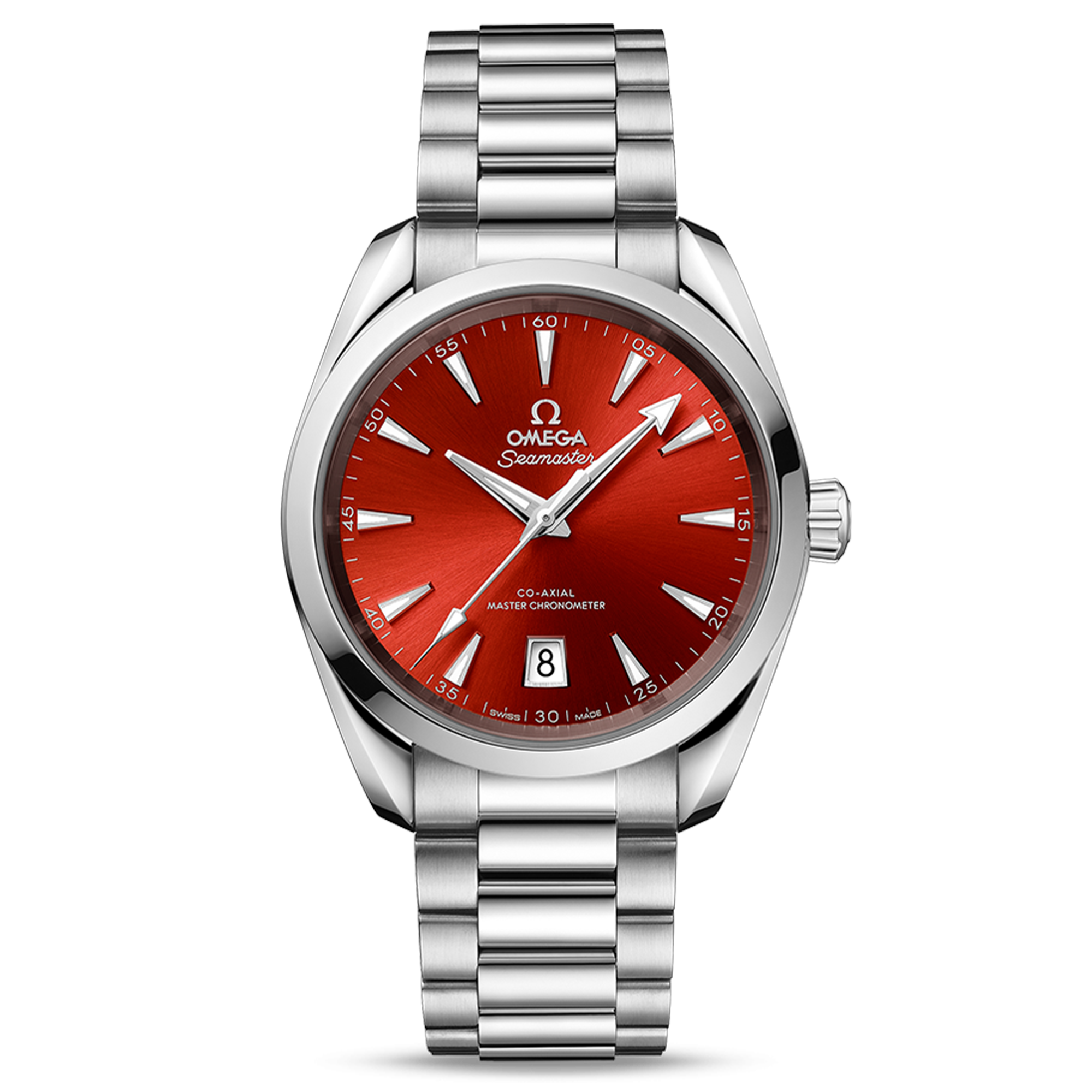 Omega Seamaster Aqua Terra 150m Co-Axial Master Chronometer watch terra-cotta dial steel bracelet 38 mm