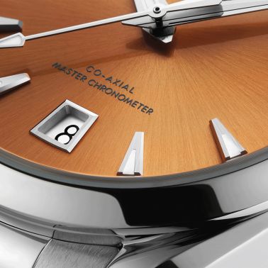 Omega Seamaster Aqua Terra 150m Co-Axial Master Chronometer watch saffron dial steel bracelet 38 mm
