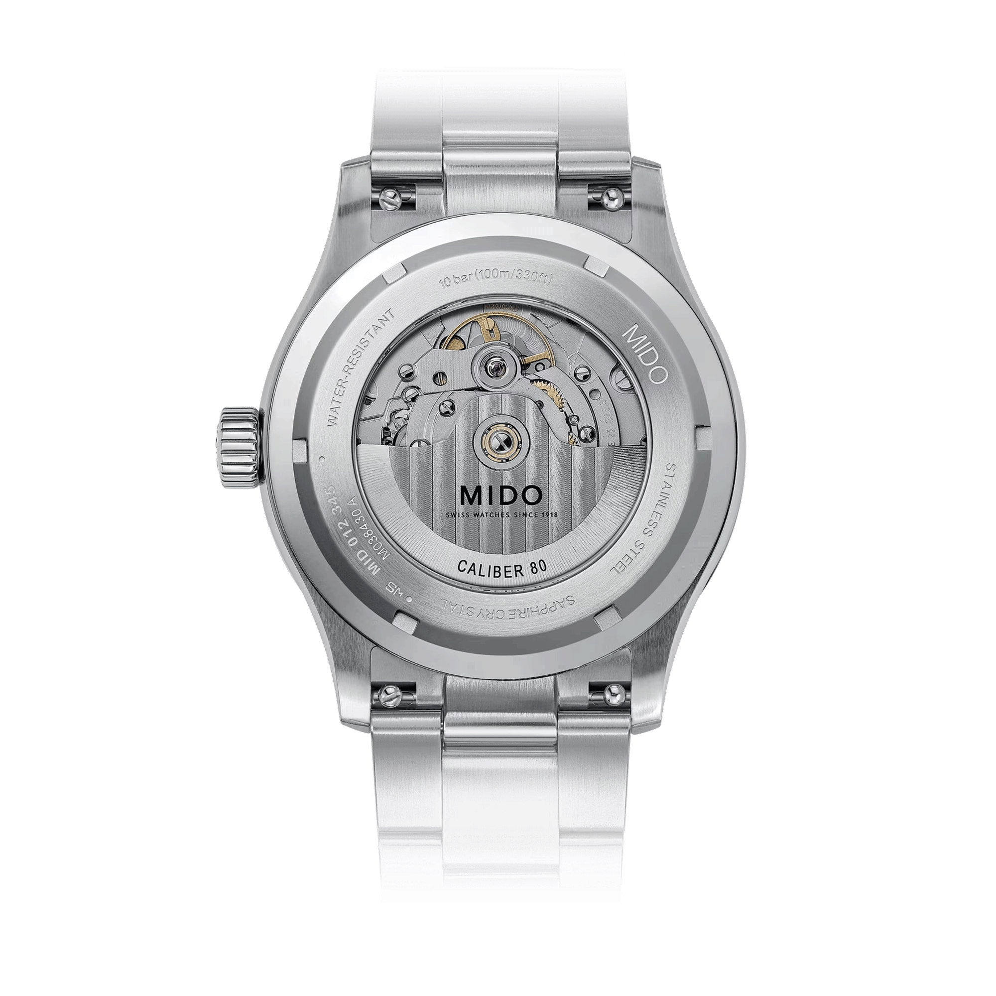 Mido Multifort M automatic watch grey dial steel bracelet 42 mm