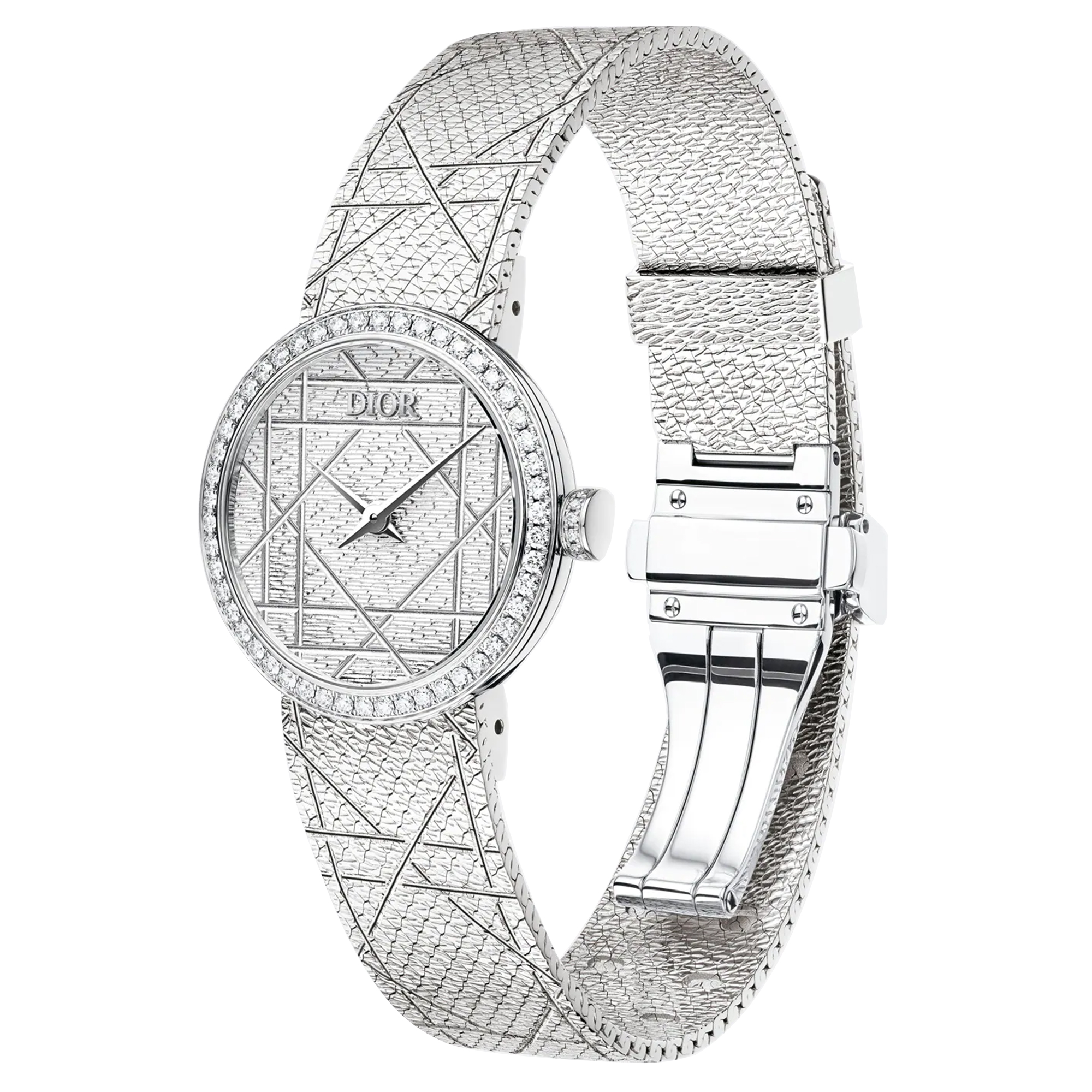 D my Dior watch quartz canework dial steel diamonds 25 mm CD04011X1248 LEPAGE