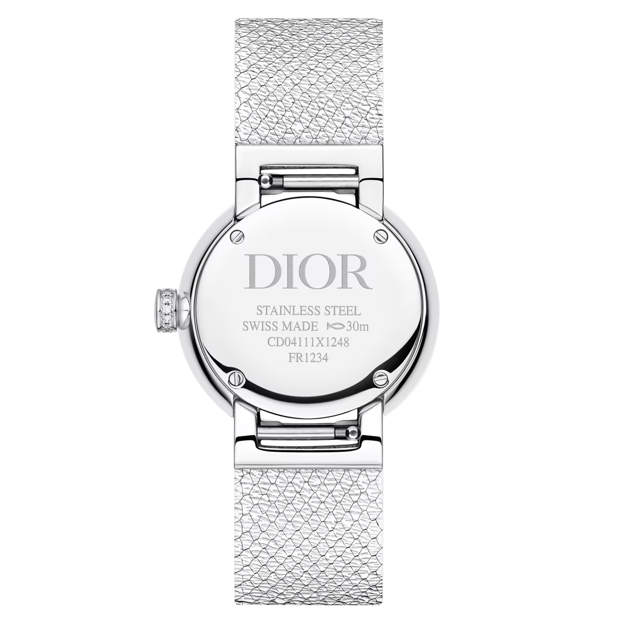 Dior｜ (B04136WFR 900) La D My Dior Ø 25 MM, Steel and Diamonds | DIOR