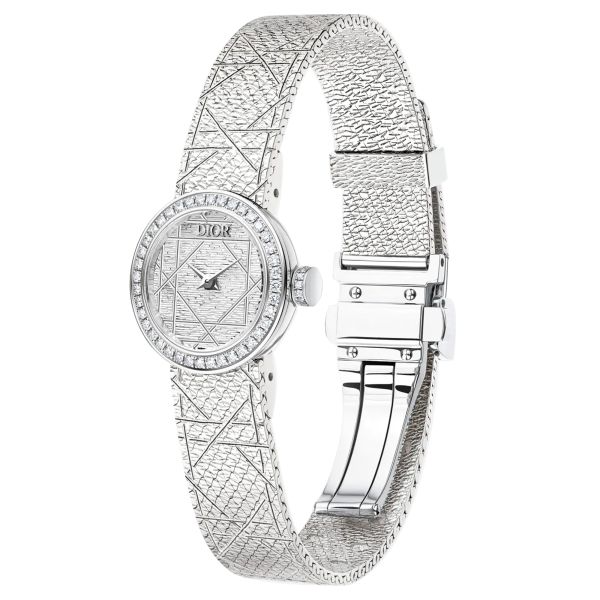 Mini D my Dior watch quartz canework dial steel diamonds 19