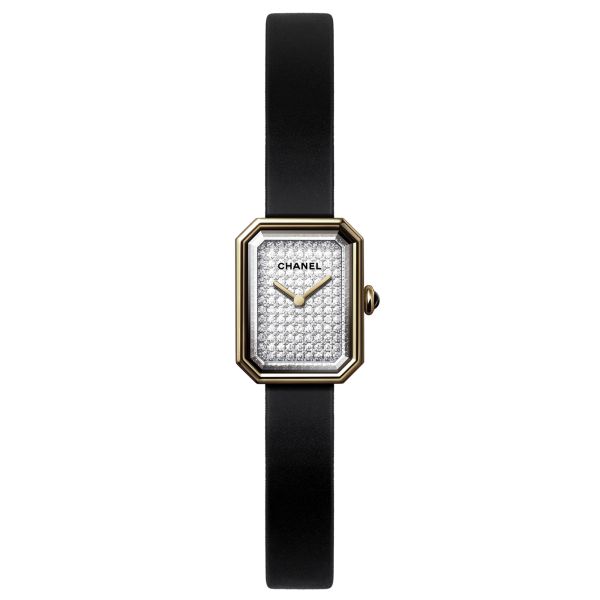 Montre CHANEL Première Ruban quartz cadran serti de diamants bracelet caoutchouc 15,2 mm